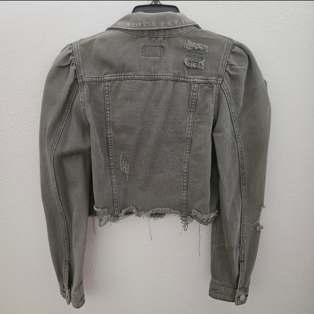 Denim Blvd. Distressed Cropped Jacket - Picture 2 of 7
